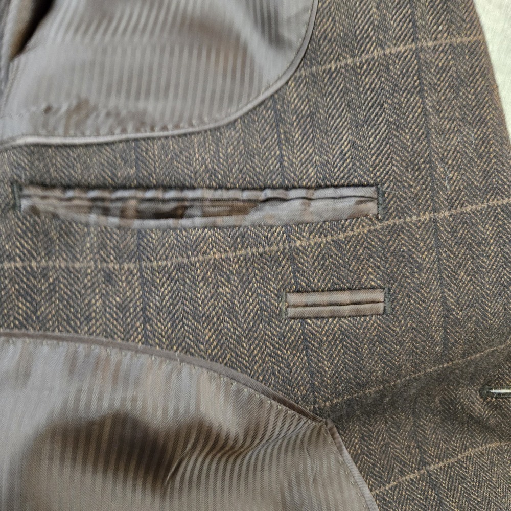 Alan Flusser Men's Single Breasted Sport Coat Blazer Lambswool Cashmere 48R - Picture 12 of 15